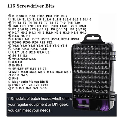 115 in 1 Precision Screwdrivers Set